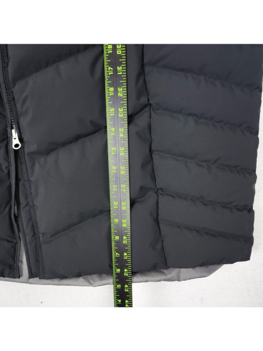 Eddie Bauer Coat Womens XL Petite Black Down Puffer Hooded Faux Fur Long Parka - Picture 6 of 16